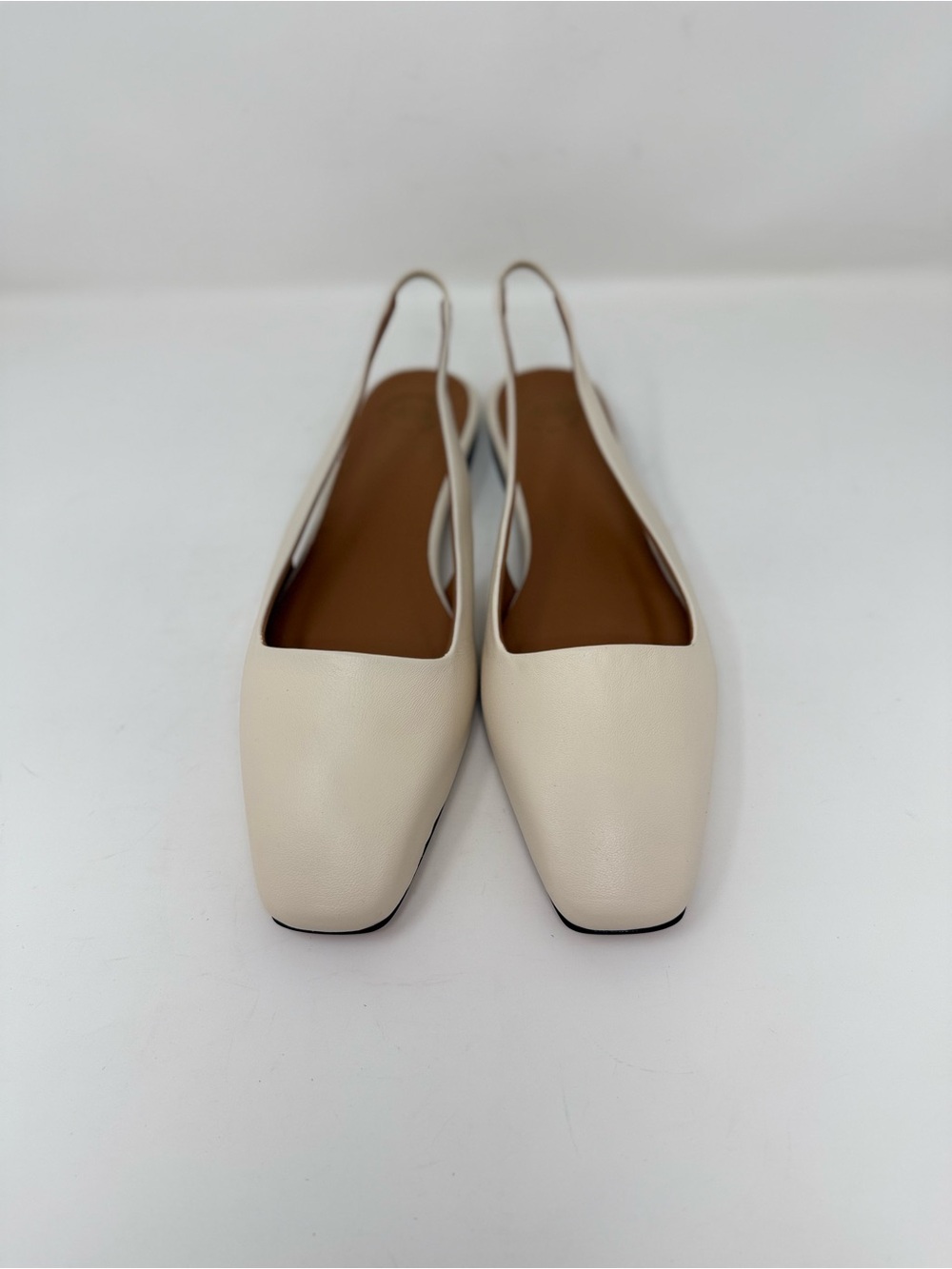 New ATP Atelier Plesio Flat Slingback Linen Leather Sz 10 - Picture 9 of 14